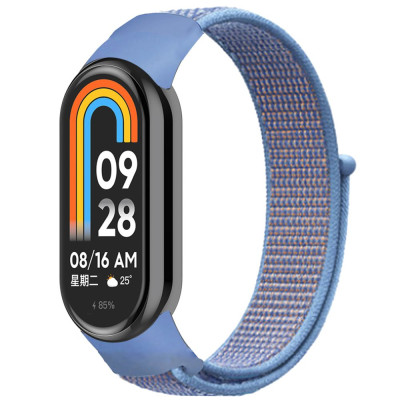 Ремешок для фитнес-браслета Universal Nylon Xiaomi Mi Band 9/8 Light Blue (32362_3337569)