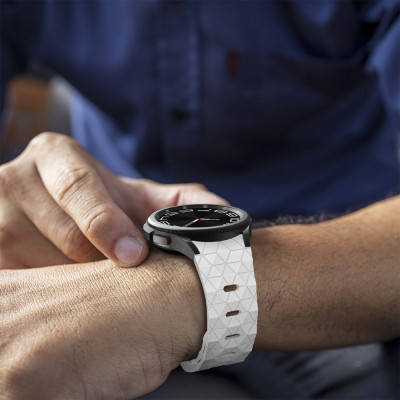 Ремінець силіконовий для Samsung Galaxy Watch 4 5 6 7 BeWatch Білий (0140302) Ремінець силіконовий для Samsung Galaxy Watch 4 5 6 7 BeWatch Білий (0140302)