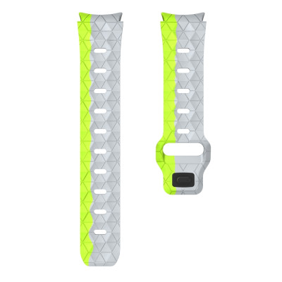 Ремінець силіконовий для Samsung Galaxy Watch 4 5 6 7 BeWatch Салатово-білий (0140304)