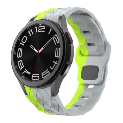 Ремінець силіконовий для Samsung Galaxy Watch 4 5 6 7 BeWatch Салатово-білий (0140304) Ремінець силіконовий для Samsung Galaxy Watch 4 5 6 7 BeWatch Салатово-білий (0140304)