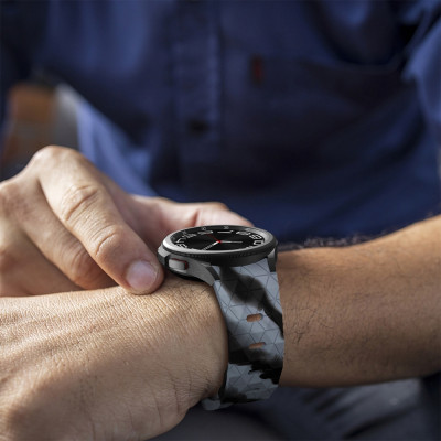 Ремінець силіконовий для Samsung Galaxy Watch 4 5 6 7 BeWatch Чорно-сірий (0140305) Ремінець силіконовий для Samsung Galaxy Watch 4 5 6 7 BeWatch Чорно-сірий (0140305)