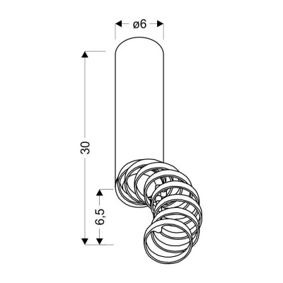 Точковий світильник Candellux Tuba Чорний (2282763) Точковий світильник Candellux Tuba Чорний (2282763)