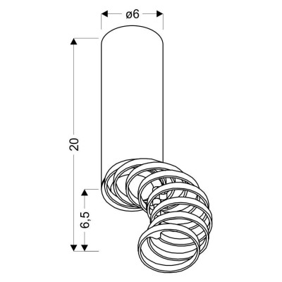Точковий світильник Candellux Tuba Чорний (2282732) Точковий світильник Candellux Tuba Чорний (2282732)
