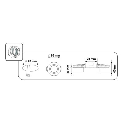 Точечный светильник Polux Gaja Белый (Pol319876) Точечный светильник Polux Gaja Белый (Pol319876)