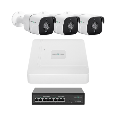 Комплект видеонаблюдения на 3 камеры GreenVision GV-IP-K-W86/03 5MP