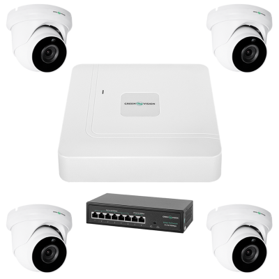Комплект видеонаблюдения на 4 камеры GreenVision GV-IP-K-W74/04 5MP