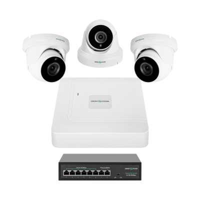 Комплект видеонаблюдения на 3 камеры GreenVision GV-IP-K-W81/03 5MP
