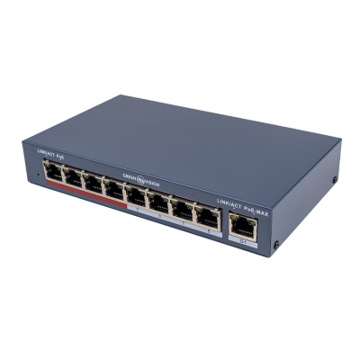 Комутатор мережевий POE GreenVision GV-018-AI-8 1PG