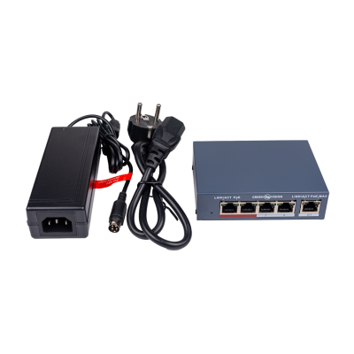Коммутатор сетевой POE GreenVision GV-017-AI-4 1P Коммутатор сетевой POE GreenVision GV-017-AI-4 1P