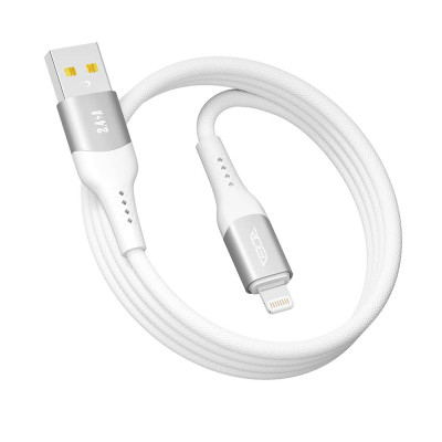 Кабель для заряджання USB Ridea RC-US42 UltraStrong USB-Lightning 12W 5V/2.4A 1.2 м Білий