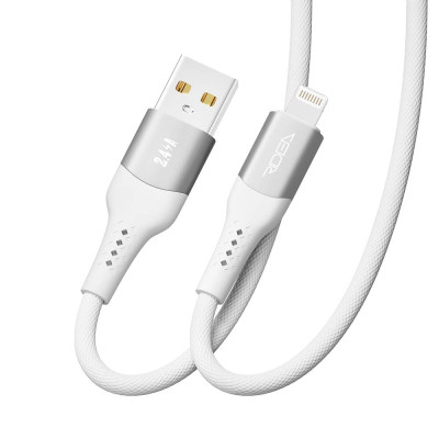 Кабель для зарядки USB Ridea RC-US42 UltraStrong USB-Lightning 12W 5V/2.4A 1.2 м Белый Кабель для зарядки USB Ridea RC-US42 UltraStrong USB-Lightning 12W 5V/2.4A 1.2 м Белый
