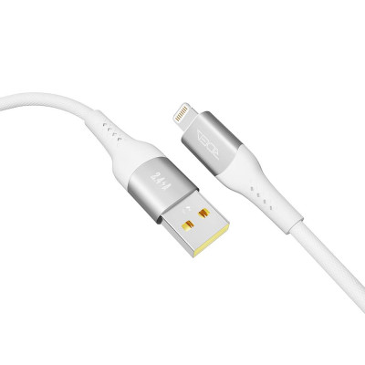 Кабель для зарядки USB Ridea RC-US42 UltraStrong USB-Lightning 12W 5V/2.4A 1.2 м Белый Кабель для зарядки USB Ridea RC-US42 UltraStrong USB-Lightning 12W 5V/2.4A 1.2 м Белый