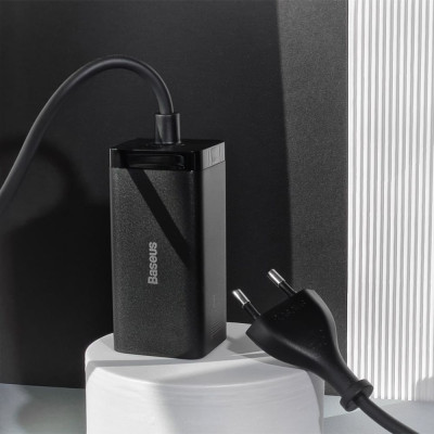 Сетевое зарядное устройство BASEUS GaN3 Pro Desktop Fast Charger 100W Черный (33077-01_1752) Сетевое зарядное устройство BASEUS GaN3 Pro Desktop Fast Charger 100W Черный (33077-01_1752)