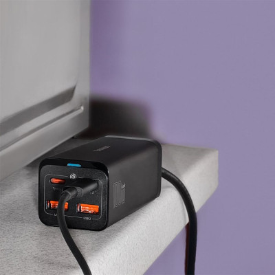 Сетевое зарядное устройство BASEUS GaN3 Pro Desktop Fast Charger 100W Черный (33077-01_1752) Сетевое зарядное устройство BASEUS GaN3 Pro Desktop Fast Charger 100W Черный (33077-01_1752)