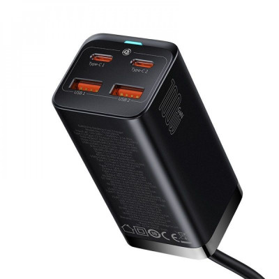 Сетевое зарядное устройство BASEUS GaN3 Pro Desktop Fast Charger 100W Черный (33077-01_1752) Сетевое зарядное устройство BASEUS GaN3 Pro Desktop Fast Charger 100W Черный (33077-01_1752)