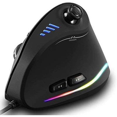 Вертикальная мышь проводная Zelotes C18 с эргономичным джойстиком RGB подсветкой
