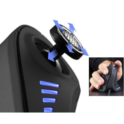 Вертикальная мышь проводная Zelotes C18 с эргономичным джойстиком RGB подсветкой Вертикальная мышь проводная Zelotes C18 с эргономичным джойстиком RGB подсветкой