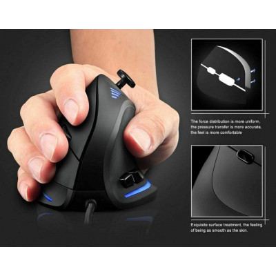 Вертикальная мышь проводная Zelotes C18 с эргономичным джойстиком RGB подсветкой Вертикальная мышь проводная Zelotes C18 с эргономичным джойстиком RGB подсветкой