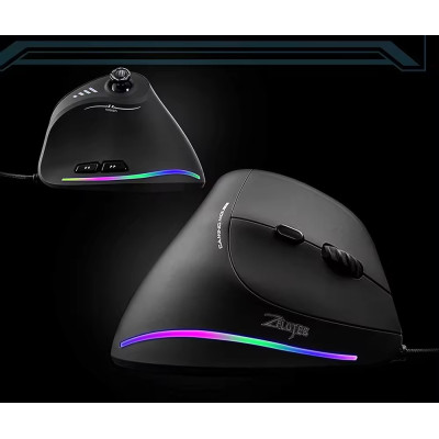 Вертикальная мышь проводная Zelotes C18 с эргономичным джойстиком RGB подсветкой Вертикальная мышь проводная Zelotes C18 с эргономичным джойстиком RGB подсветкой