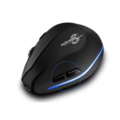 Вертикальная мышь беспроводная Zelotes F-35 с аккумулятором и RGB подсветкой Black Вертикальная мышь беспроводная Zelotes F-35 с аккумулятором и RGB подсветкой Black