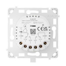 Реле Ajax LightCore 2-gang/2-way для двоклавішного прохідного вимикача
