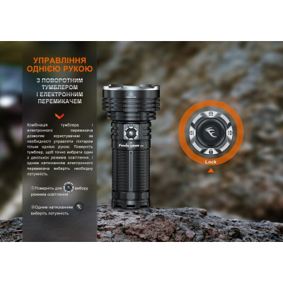 Ручной фонарь Fenix LR40R V2.0 Power Bank 15000лм Type-C USB-A Черный Ручной фонарь Fenix LR40R V2.0 Power Bank 15000лм Type-C USB-A Черный