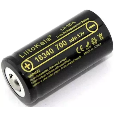 Акумулятор LiitoKala Lii-16A 16340 700 mah Чорний (2211480962)