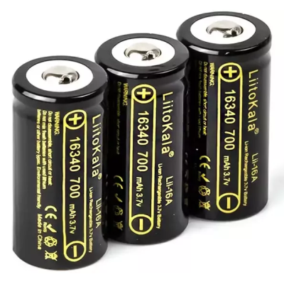 Акумулятор LiitoKala Lii-16A 16340 700 mah Чорний (2211480962) Акумулятор LiitoKala Lii-16A 16340 700 mah Чорний (2211480962)