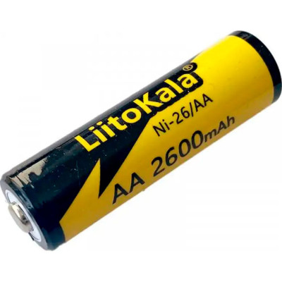 Акумулятор LiitoKala Ni-26/AA 1.2V AA 2600mAh NiMH Чорно-жовтий (2211696649)