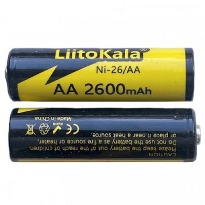 Акумулятор LiitoKala Ni-26/AA 1.2V AA 2600mAh NiMH Чорно-жовтий (2211696649) Акумулятор LiitoKala Ni-26/AA 1.2V AA 2600mAh NiMH Чорно-жовтий (2211696649)