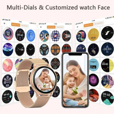 Умные смарт-часы UWatch Smart Melisia 2 ремешка Gold