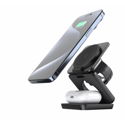 Зарядное устройство Benks JuicePod Wireless Charger Stand с функцией MagSafe 3в1 Черный (2288412572) Зарядное устройство Benks JuicePod Wireless Charger Stand с функцией MagSafe 3в1 Черный (2288412572)