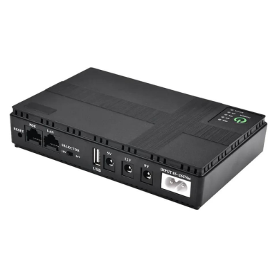 Безперебійник UPS для WI-Fi роутера No Brand 10400 mah 5 9 12V Чорний (2317590052)