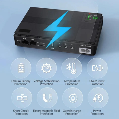 Безперебійник UPS для WI-Fi роутера No Brand 10400 mah 5 9 12V Чорний (2317590052) Безперебійник UPS для WI-Fi роутера No Brand 10400 mah 5 9 12V Чорний (2317590052)