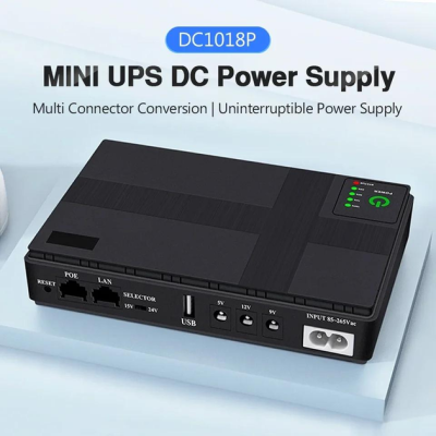 Безперебійник UPS для WI-Fi роутера No Brand 10400 mah 5 9 12V Чорний (2317590052) Безперебійник UPS для WI-Fi роутера No Brand 10400 mah 5 9 12V Чорний (2317590052)