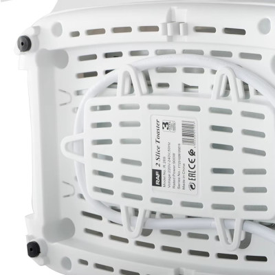 Тостер RAF R.269 на 2 шматочки з функцією розморожування 900W 24х19х15 см White Тостер RAF R.269 на 2 шматочки з функцією розморожування 900W 24х19х15 см White