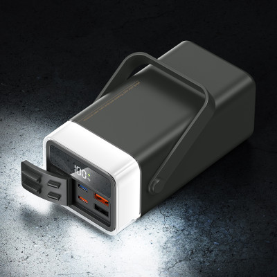 Павербанк Remax RPP-596 40000 мАч до 22,5 Вт USB-C USB-A PD QC с RGB фонариком Серый (1363) Павербанк Remax RPP-596 40000 мАч до 22,5 Вт USB-C USB-A PD QC с RGB фонариком Серый (1363)