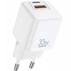 Швидка GaN зарядка 33W Remax RP-U26 PD+QC Білий