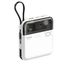 Павербанк Remax RPP-602 10000 мАч до 22.5 Вт USB-A USB-C Lightning PD QC С кабелем Белый (1994)
