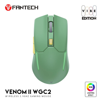 Игровая беспроводная мышка Fantech WGC2 Venom II Vibe RGB 2000 DPI 125Hz Green Игровая беспроводная мышка Fantech WGC2 Venom II Vibe RGB 2000 DPI 125Hz Green