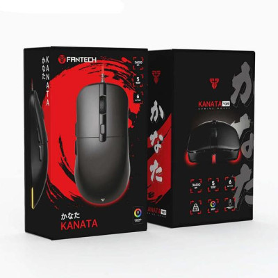 Игровая компьютерная мышь Fantech VX9 Kanata USB RGB 400-3600 DPI 30IPS Black Игровая компьютерная мышь Fantech VX9 Kanata USB RGB 400-3600 DPI 30IPS Black