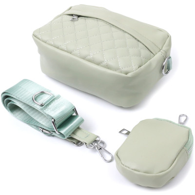 Жіноча сумка крос-боді з екошкіри Vintage 22797 Фісташковий 19,5х12,5х6,5 см Жіноча сумка крос-боді з екошкіри Vintage 22797 Фісташковий 19,5х12,5х6,5 см
