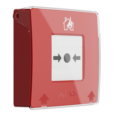 Беспроводная настенная кнопка для активации пожарной тревоги Ajax ManualCallPoint Red (10949)