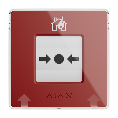Беспроводная настенная кнопка для активации пожарной тревоги Ajax ManualCallPoint Red (10949) Беспроводная настенная кнопка для активации пожарной тревоги Ajax ManualCallPoint Red (10949)