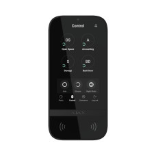 Беспроводная клавиатура с сенсорным экраном Ajax KeyPad TouchScreen Черный (10973)