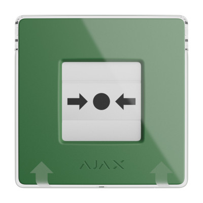 Беспроводная настенная кнопка для активации пожарной тревоги Ajax ManualCallPoint Green (11505) Беспроводная настенная кнопка для активации пожарной тревоги Ajax ManualCallPoint Green (11505)
