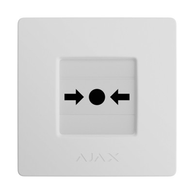 Беспроводная настенная кнопка для активации пожарной тревоги Ajax ManualCallPoint White (11507)