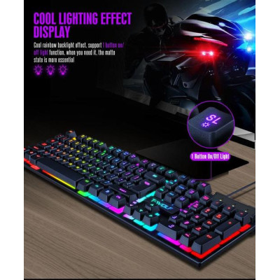 Ігрова комп'ютерна клавіатура T-Wolf T20 RGB LED Black Ігрова комп'ютерна клавіатура T-Wolf T20 RGB LED Black