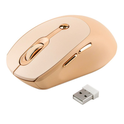 Бездротова мишка T-Wolf Q7 Elegant USB 2.4GHz 1000-2400DPI Молочний Бездротова мишка T-Wolf Q7 Elegant USB 2.4GHz 1000-2400DPI Молочний