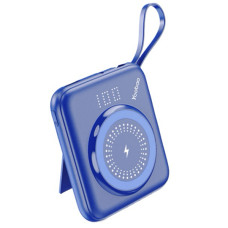 Повербанк Yoobao W1 10000 мАч 22.5 Вт USB-C USB-A Micro-USB MagSafe Lightning PD QC Синий (1998)